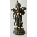 Bronze statue of Hindu goddess lakshmi
