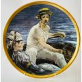 Crown Staffordshire - Decorative Plate - Art Series. Edouard Manet - ENBATEAU