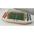 Playwell World Cup Soccer Table Top Mechanical Game 1980s Vintage Plastic 17`