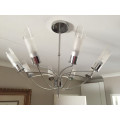 8 Arm Contemporary Stainless Chandelier