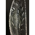 19th century Antique rose cut crystal, height - 69 mm , width - 93 mm, long - 238 mm.