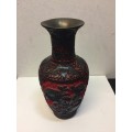 CHINESE ANITQUES -STUNNING LARGE INTRICATELY CARVED CINNABAR VASE