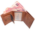 GENUINE TAN COLORED LEATHER WALLET