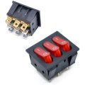 KCD3 Triple Rocker Switch SPST Three 3-Switches