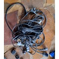 Large bundle of power video and audio cables