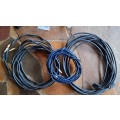 Large bundle of power video and audio cables