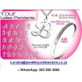 Personalized initial necklace set and bangle 100% stainless steel