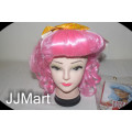 Deluxe Party Wig - Pink with ribbon