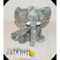 Plush Elephant Pillow - Grey
