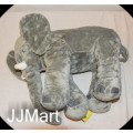 Plush Elephant Pillow - Grey