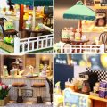 DIY Miniature Model Kit with LED Lights Coffee Time Cottage (Coffee Shop)