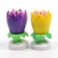 4 pcs Magic Musical Flower Music Candles Lotus Flower Candle Birthday Candles Romantic Gift