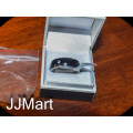NFC - Steel Waterproof Men`s Ring Black White Titanium Ring