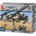 Sluban Transport Helicopter Building Block Toy 520 Pieces Set­ (Box damaged)