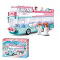 Sluban Building Set: Girl`s Dream Double Decker Wedding Vehicle - 379 Piecess (Box damaged)