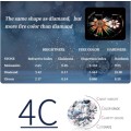 *R6500*Luxury Moissanite Diamond, 925 Sterling Silver Unisex Earring 6.5mm