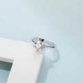 *R7500*Luxury Moissanite Diamond ,18k White Gold Plated 925 Sterling Silver Ring 5mm, Adjustable