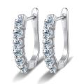 *R6500*Luxury Moissanite Diamond, 18k White Gold plated, 925 Sterling Silver Unisex Ear