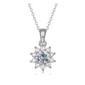 *R7500* Luxury Moissanite Diamond, 18K White Gold Plated, 925 Sterling Silver Necklace