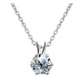 *R7500* Luxury Moissanite Diamond, 18K White Gold Plated, 925 Sterling Silver Necklace