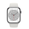 Apple Watch Series 8 GPS + Cellular 45mm Silver Aluminium Case with White SB