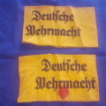 Original German WW2 Yellow Deutsche Wehrmacht Armbands x 2