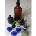 APOTHECARY POISON BOTTLE EYEBATHS INKWELL AND VILES