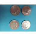 LOT #2 FOUR 1964 SOUTH AFRICAN 50 CENTS COINS