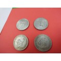 LOT #3 FOUR 1964 SOUTH AFRICAN 50 CENTS COINS