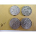 LOT # 10 FOUR 1964 SOUTH AFRICAN 50 CENTS COINS