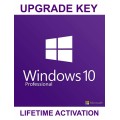 UPGRADE LICENSE KEY | Windows 10 Professional | LIFETIME ACTIVATION | 32 & 64 Bit