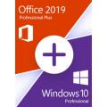 COMBO | Windows 10 Pro + Office 2019 Pro | RETAIL KEYS | LIFETIME ACTIVATION | 32 and 64 Bit