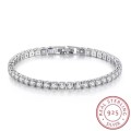 Brand New Beautiful 925 Silver Tennis Bracelets with 4mm AAA Grade Cubic Ziconias 18cm length