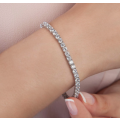 Brand New Beautiful 925 Silver Tennis Bracelets with 4mm AAA Grade Cubic Ziconias 18cm length