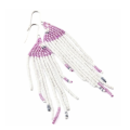 Pink and White Legacy Collection Earrings by Charmaine Taylor