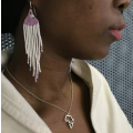 Pink and White Legacy Collection Earrings by Charmaine Taylor
