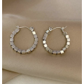 Small Silver Colour Stainless Steel Twisted Rope Hoop Earrings