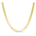 5mm Wide Herringbone Snake Necklace - Gold Stainless Steel with high quality jewelery box