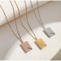 Rose Gold Colour Openable Envelope Love Letter Stainless Steel Necklace with jewellery gift box