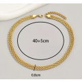 Magnificent Gold Stainless Mesh Lattice Necklace - Comes in high quality velvet jewellery gift box