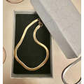 Gorgeous Gold Colour Stainless Steel Snake Chain Bracelet - 18cm