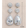 Beautiful Bridal or Elegant Wear Cubic Earrings in High Quality Velvet Jewellery Gift Box