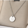 Silver Colour Stainless Steel 18k Plated Heart Pendant Necklace in High Quality Velvet Jewellery Box