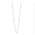 Rose Gold Colour Stainless Steel Geometric Triangle Choker Necklace in High Quality Velvet Box
