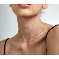 Rose Gold Colour Stainless Steel Geometric Triangle Choker Necklace in High Quality Velvet Box