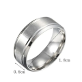 Men`s Stainless Steel Silver Colour Ring (Large Size) Kindly see sizing image attached. Size 13