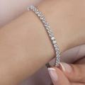 925 Silver Tennis Bracelet with AAA Grade Cubic Zirconia Stones - looks like the real deal!
