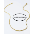 Dainty Rope Twist Gold Stainless Steel Necklace - Comes in high quality velvet jewellery gift box