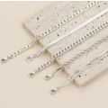 Set of 5 Silver Stainless Steel Non Tarnish Bracelets in High Quality Velvet Jewellery Gift Box