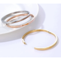 Set of 3 Gorgeous Solid Stainless Steel Gold, Silver and Rose Gold Colour Stainless Steel Bangles